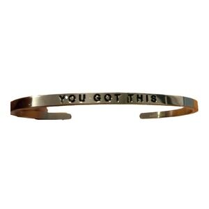 You Got This Mantra Bracelet From Mantraband OS Cuff Bangle Silver Engraved